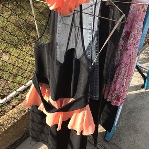 Orange and black dress